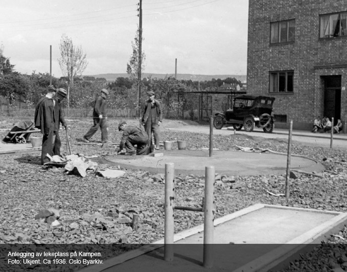 Lekeplass på Kampen i 1936